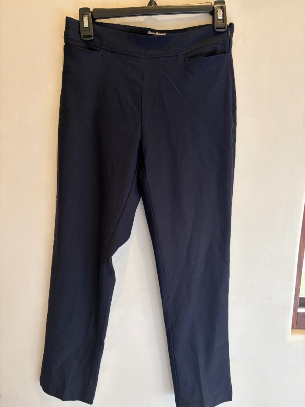 Tommy Bahama Island Zone Size 2 Black Ankle Slant Front Pockets Side Zipper